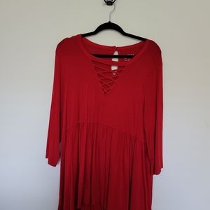 Long Sleeve Red Torrid Super Soft Knit Blouse